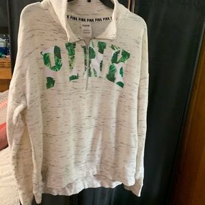 Like new VS PINK quarter zip hoodie